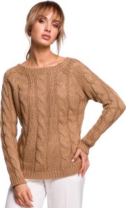 MOE M510 Ażurowy sweter z dekoltem w serek - szary (kolor szary, rozmiar L/XL) 5