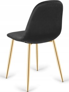 Lugano Krzesło tapicerowane GIULIA VELVET BLACK SILVER 3