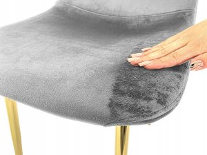 Lugano Krzesło tapicerowane GIULIA VELVET BLACK SILVER 5