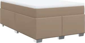 vidaXL Łóżko kontynentalne z materacem cappuccino 120x200cm 2