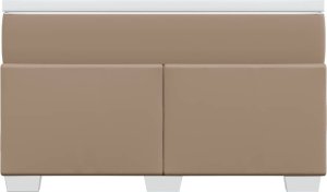 vidaXL Łóżko kontynentalne z materacem cappuccino 120x200cm 3