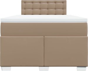 vidaXL Łóżko kontynentalne z materacem cappuccino 120x200cm 4