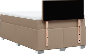 vidaXL Łóżko kontynentalne z materacem cappuccino 120x200cm 6