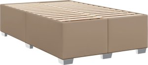 vidaXL Łóżko kontynentalne z materacem cappuccino 120x200cm 8