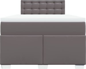 vidaXL Łóżko kontynentalne z materacem szare 120x200 cm 4