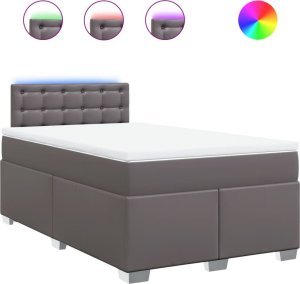 vidaXL Łóżko kontynentalne z materacem szare 120x200 cm 2