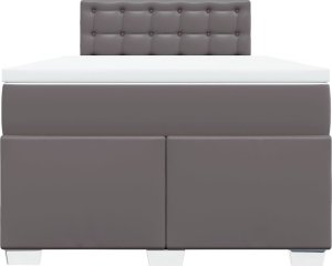 vidaXL Łóżko kontynentalne z materacem szare 120x200 cm 6