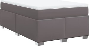 vidaXL Łóżko kontynentalne z materacem szare 120x200 cm 2
