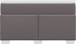 vidaXL Łóżko kontynentalne z materacem szare 120x200 cm 4