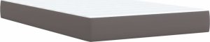 vidaXL Łóżko kontynentalne z materacem szare 120x200 cm 6