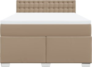 vidaXL Łóżko kontynentalne z materacem cappuccino 140x190cm 6