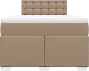 vidaXL Łóżko kontynentalne z materacem cappuccino 140x190cm 4