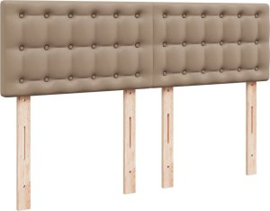 vidaXL Łóżko kontynentalne z materacem cappuccino 140x190cm 5