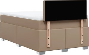 vidaXL Łóżko kontynentalne z materacem cappuccino 140x190cm 10