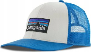 Patagonia Patagonia P-6 Logo Trucker Hat: White with Vessel Blue 1