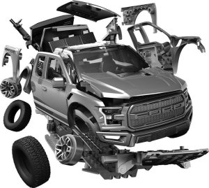 Airfix Airfix QUICKBUILD Ford F-150 Raptor - Grey 3