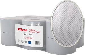 Cliver Papier toaletowy Cliver 130m 1w makulatura szary (12) - 1