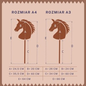 Tootiny Koń na kiju Hobby Horse HOPPIHORSE A4 beżowy 8
