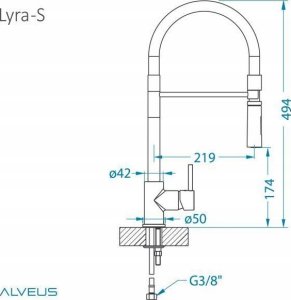Bateria kuchenna Alveus Alveus Bateria kuchenna LYRA-S Chrom 2