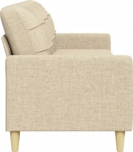 vidaXL vidaXL 3-osobowa sofa, kremowa, 210 cm, tapicerowana tkaniną 5