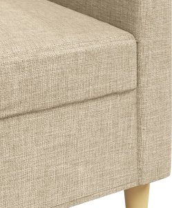 vidaXL vidaXL 3-osobowa sofa, kremowa, 210 cm, tapicerowana tkaniną 7