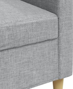 vidaXL vidaXL Sofa 3-osobowa, jasnoszara, 210 cm, tapicerowana tkaniną 7