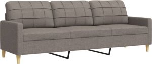vidaXL vidaXL Sofa 3-osobowa, kolor taupe, 210 cm, tapicerowana tkaniną 2