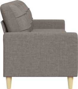 vidaXL vidaXL Sofa 3-osobowa, kolor taupe, 210 cm, tapicerowana tkaniną 5