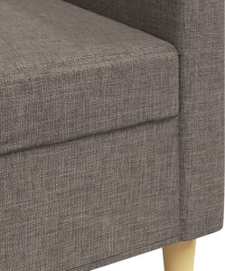 vidaXL vidaXL Sofa 3-osobowa, kolor taupe, 210 cm, tapicerowana tkaniną 7