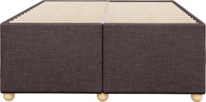 vidaXL Rama łóżka, ciemnobrązowa, 120x190 cm, obita tkaniną 4