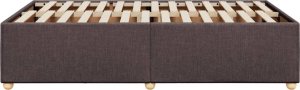 vidaXL Rama łóżka, ciemnobrązowa, 120x190 cm, obita tkaniną 5