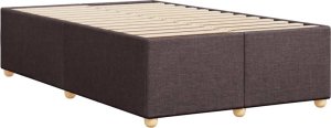 vidaXL Rama łóżka, ciemnobrązowa, 120x190 cm, obita tkaniną 6
