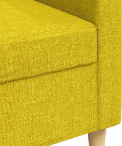 vidaXL vidaXL Sofa 3-osobowa, jasnożółta, 210 cm, tapicerowana tkaniną 7