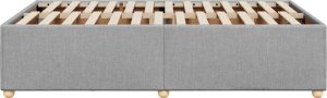 vidaXL Rama łóżka, jasnoszara, 120x190 cm, obita tkaniną 5