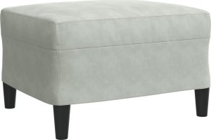 vidaXL vidaXL 3-częściowy komplet wypoczynkowy, jasnoszary, obity aksamitem 6