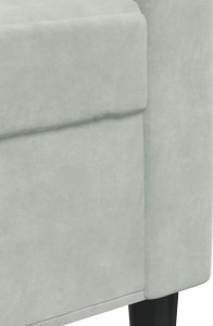 vidaXL vidaXL 3-częściowy komplet wypoczynkowy, jasnoszary, obity aksamitem 7