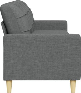 vidaXL vidaXL Sofa 3-osobowa, ciemnoszara, 210 cm, tapicerowana tkaniną 5