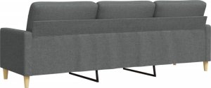 vidaXL vidaXL Sofa 3-osobowa, ciemnoszara, 210 cm, tapicerowana tkaniną 6