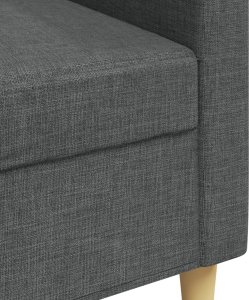 vidaXL vidaXL Sofa 3-osobowa, ciemnoszara, 210 cm, tapicerowana tkaniną 7