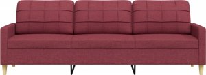 vidaXL vidaXL Sofa 3-osobowa, winna czerwień, 210 cm,tapicerowana tkaniną 4
