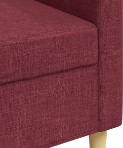 vidaXL vidaXL Sofa 3-osobowa, winna czerwień, 210 cm,tapicerowana tkaniną 7