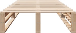 vidaXL Rama łóżka bez materaca, 90x190 cm, lite drewno sosnowe 4
