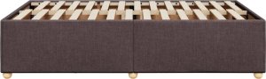 vidaXL vidaXL Rama łóżka, ciemnobrązowa, 120x200 cm, obita tkaniną 5