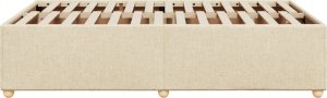 vidaXL Rama łóżka, kremowa, 120x200 cm, obita tkaniną 5