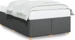 vidaXL Rama łóżka, ciemnoszara, 120x200 cm, obita tkaniną 2