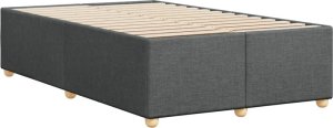 vidaXL Rama łóżka, ciemnoszara, 120x200 cm, obita tkaniną 6