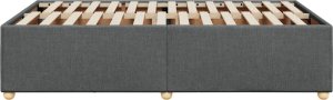 vidaXL Rama łóżka, ciemnoszara, 120x190 cm, obita tkaniną 5