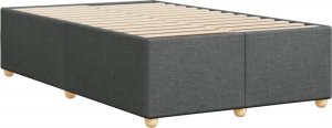 vidaXL Rama łóżka, ciemnoszara, 120x190 cm, obita tkaniną 6