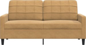 vidaXL Sofa 2-osobowa, brązowa, 140 cm, tapicerowana aksamitem 4