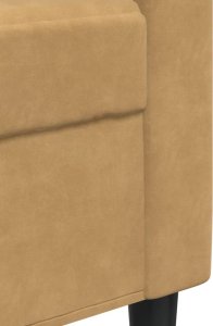 vidaXL Sofa 2-osobowa, brązowa, 140 cm, tapicerowana aksamitem 7